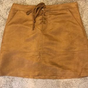 Suede skirt